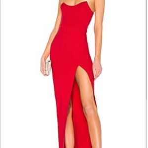 Never worn high slit bodycon red dress from Revolve - brand is SuperDown